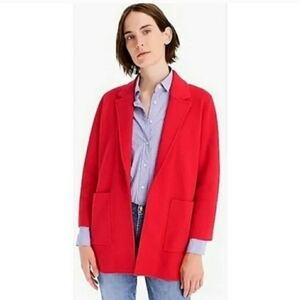 J.Crew 365 Sophie Open-Front Sweater Blazer Merino Blend Size M